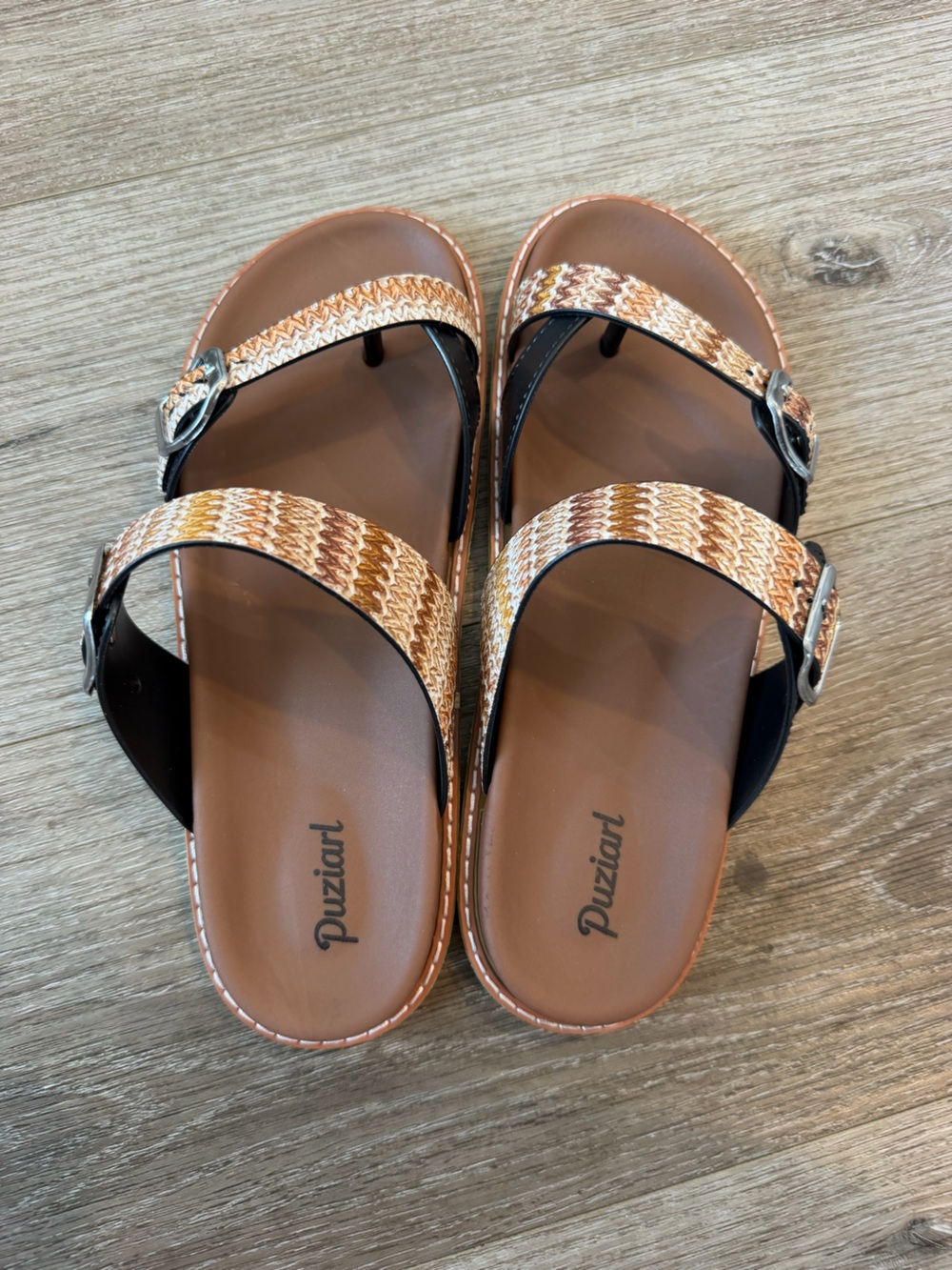 Tan Slide Sandals